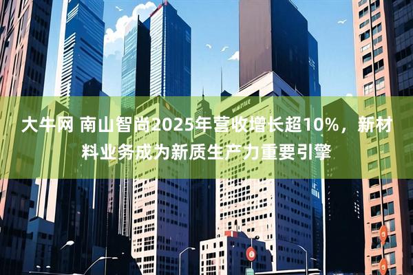 大牛网 南山智尚2025年营收增长超10%，新材料业务成为新质生产力重要引擎